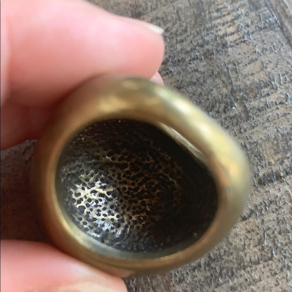 Vintage Solid Brass Dome Ring Chunky Minimalist S… - image 3